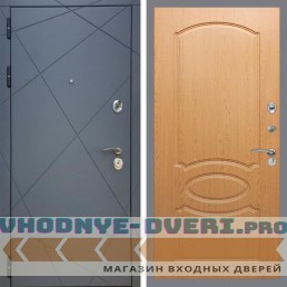 Входная дверь REX (Рекс) 13 Силк Титан ФЛ-128 Дуб светлый