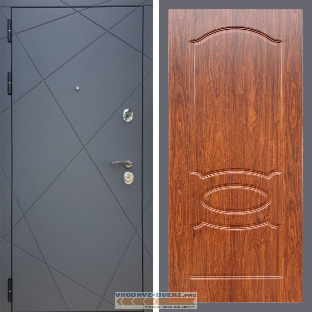 Входная дверь REX (Рекс) 13 Силк Титан ФЛ-128 мореная береза