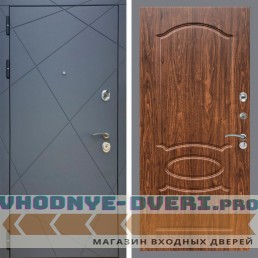 Входная дверь REX (Рекс) 13 Силк Титан ФЛ-128 Орех темный