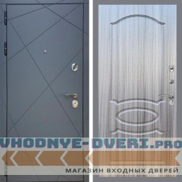 Входная дверь REX (Рекс) 13 Силк Титан ФЛ-128 Сандал серый