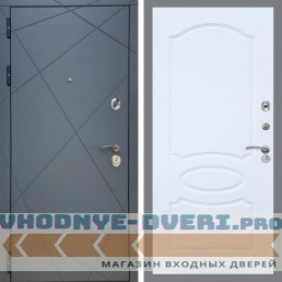 Входная дверь REX (Рекс) 13 Силк Титан ФЛ-128 Белый матовый