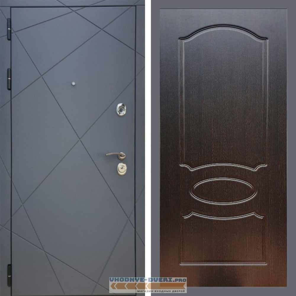 Входная дверь REX (Рекс) 13 Силк Титан ФЛ-128 венге