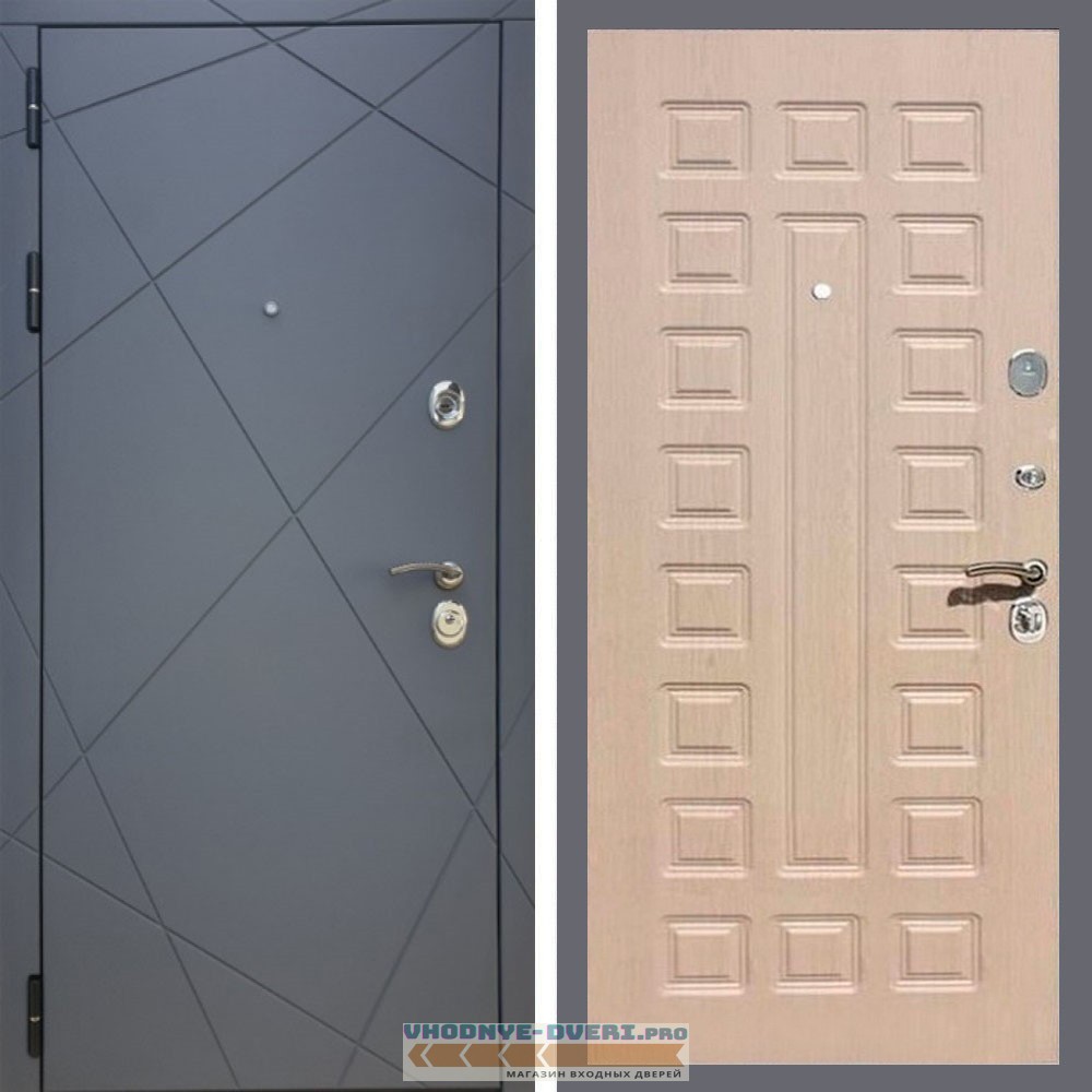 Входная дверь REX (Рекс) 13 Силк Титан ФЛ-183 беленый дуб