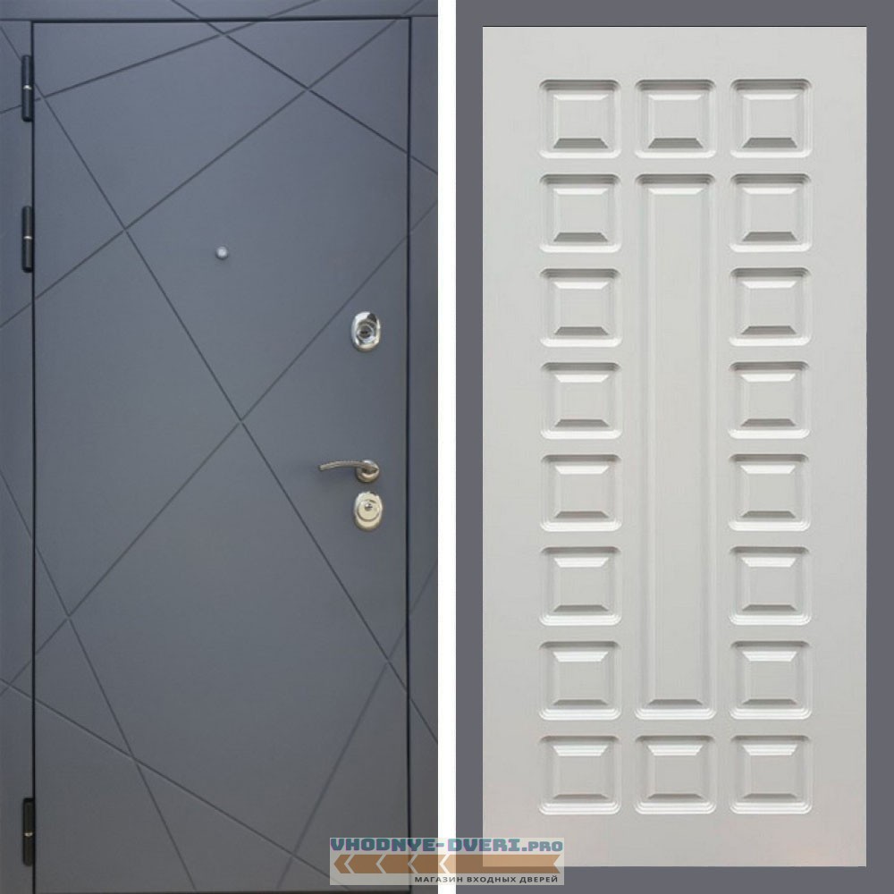 Входная дверь REX (Рекс) 13 Силк Титан ФЛ-183 белый ясень