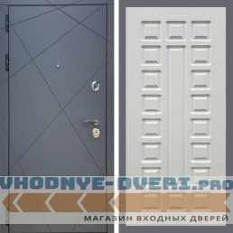 Входная дверь REX (Рекс) 13 Силк Титан ФЛ-183 белый ясень