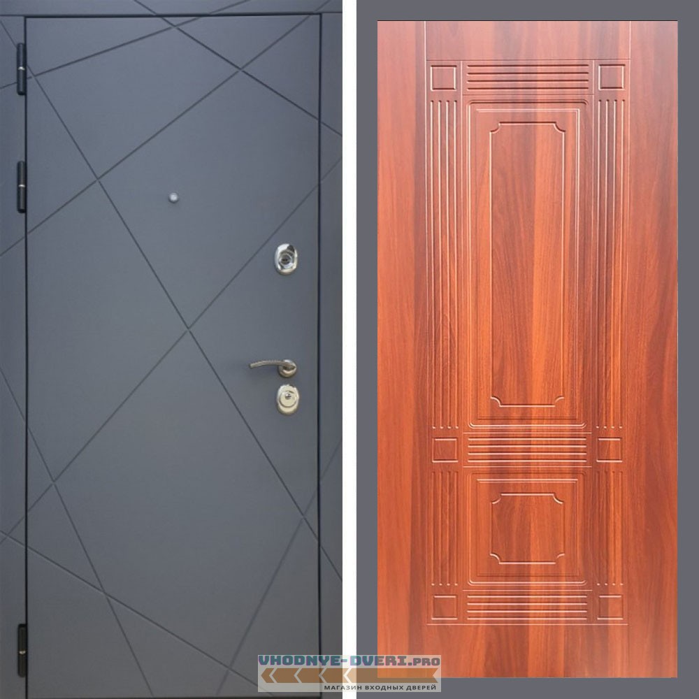 Входная дверь REX (Рекс) 13 Силк Титан ФЛ-2 итальянский орех 6мм