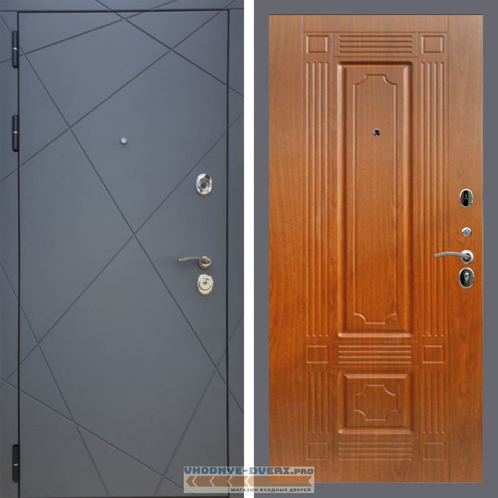 Входная дверь REX (Рекс) 13 Силк Титан ФЛ-2 мореная береза 16мм