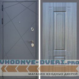 Входная дверь REX (Рекс) 13 Силк Титан ФЛ-2 сандал серый 16 мм