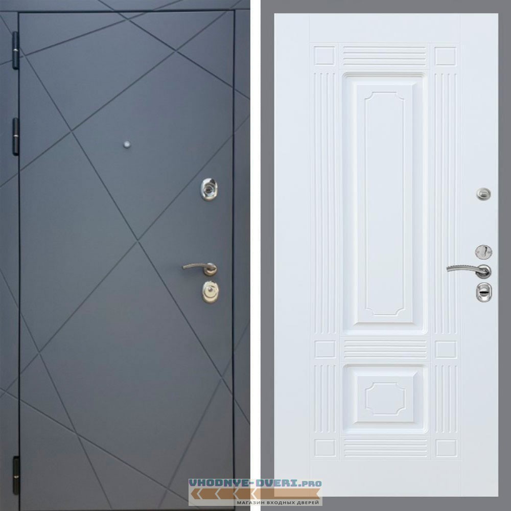 Входная дверь REX (Рекс) 13 Силк Титан ФЛ-2 Белый матовый