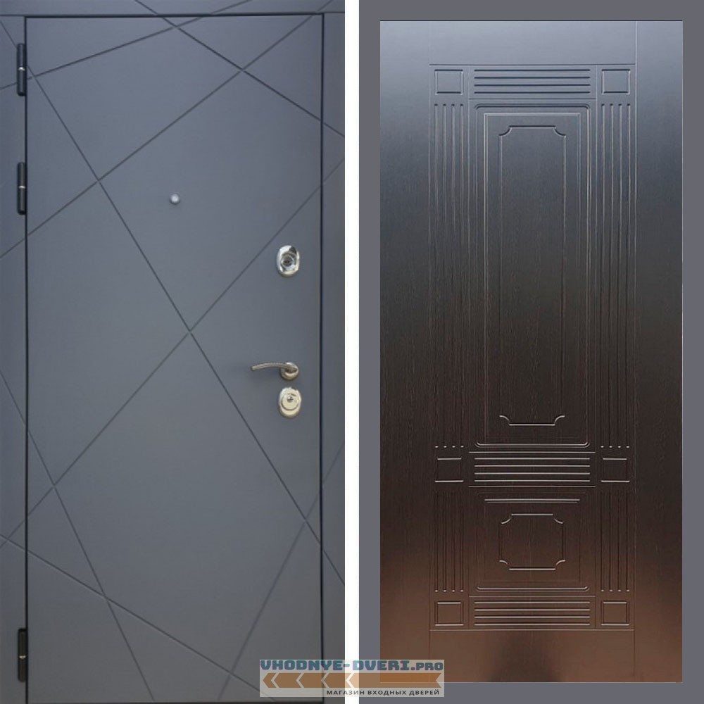 Входная дверь REX (Рекс) 13 Силк Титан ФЛ-2 венге 6 мм