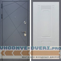 Входная дверь REX (Рекс) 13 Силк Титан ФЛ-2 ясень белый 6 мм