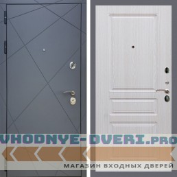 Входная дверь REX (Рекс) 13 Силк Титан ФЛ-243 беленый дуб