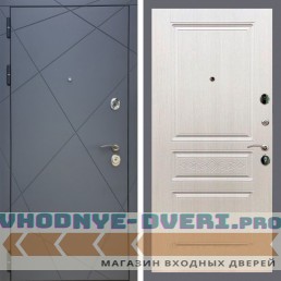 Входная дверь REX (Рекс) 13 Силк Титан ФЛ-243 лиственница беж с узором