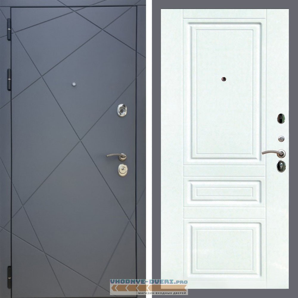 Входная дверь REX (Рекс) 13 Силк Титан ФЛ-243 белый матовый