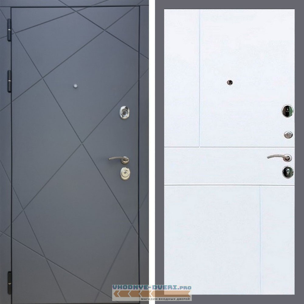 Входная дверь REX (Рекс) 13 Силк Титан ФЛ-290 белый матовый