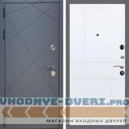 Входная дверь REX (Рекс) 13 Силк Титан ФЛ-290 белый матовый