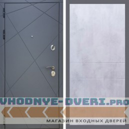 Входная дверь REX (Рекс) 13 Силк Титан ФЛ-290 бетон светлый