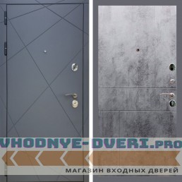 Входная дверь REX (Рекс) 13 Силк Титан ФЛ-290 бетон темный
