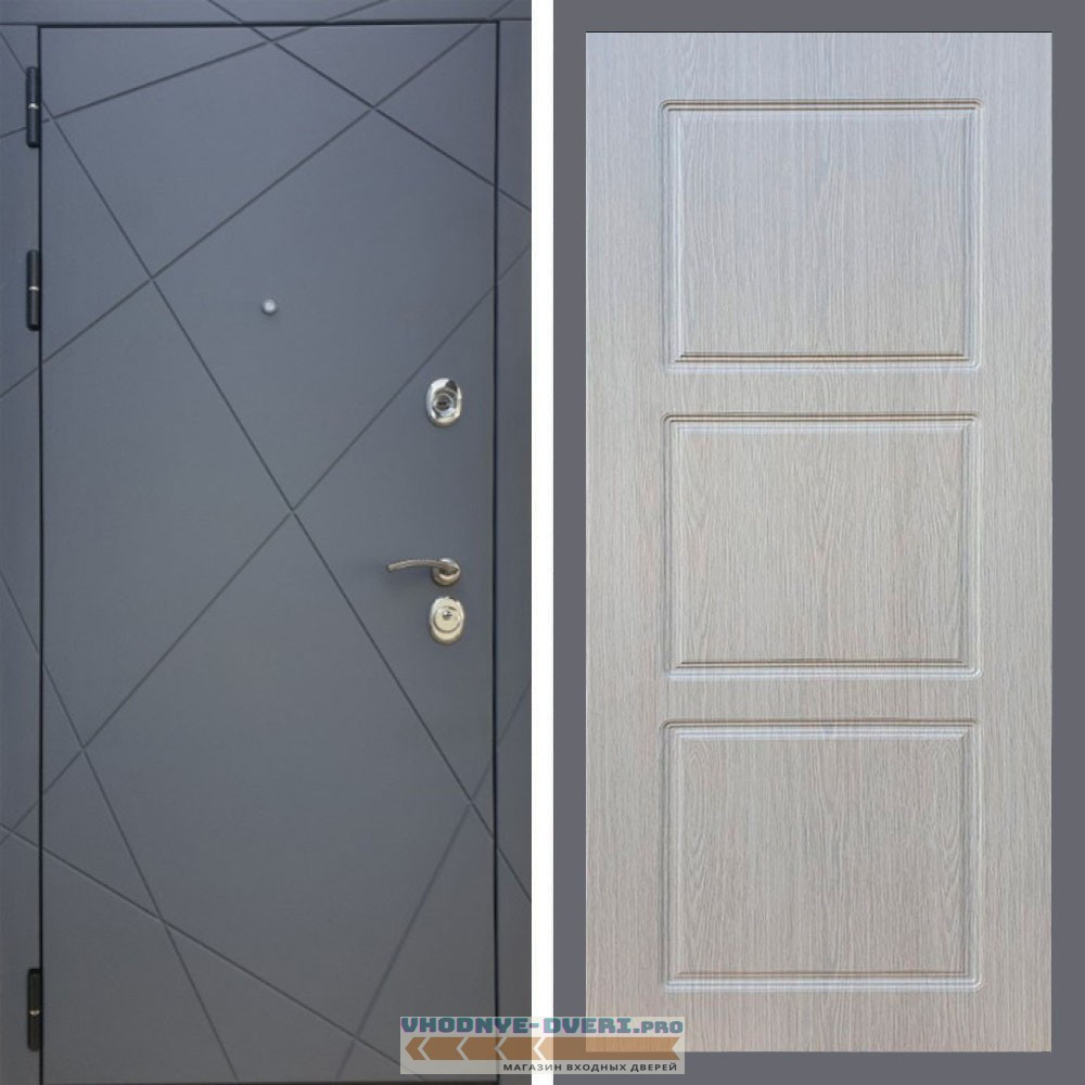 Входная дверь REX (Рекс) 13 Силк Титан ФЛ-3 беленый дуб