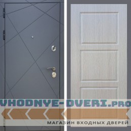 Входная дверь REX (Рекс) 13 Силк Титан ФЛ-3 беленый дуб