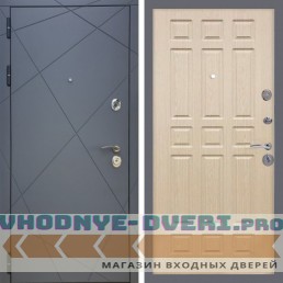 Входная дверь REX (Рекс) 13 Силк Титан ФЛ-33 беленый дуб