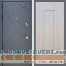 Входная дверь REX (Рекс) 13 Силк Титан ФЛ-4 беленый дуб