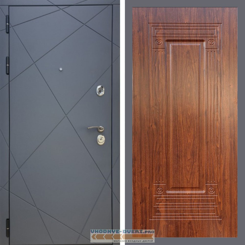 Входная дверь REX (Рекс) 13 Силк Титан ФЛ-4 мореная берёза