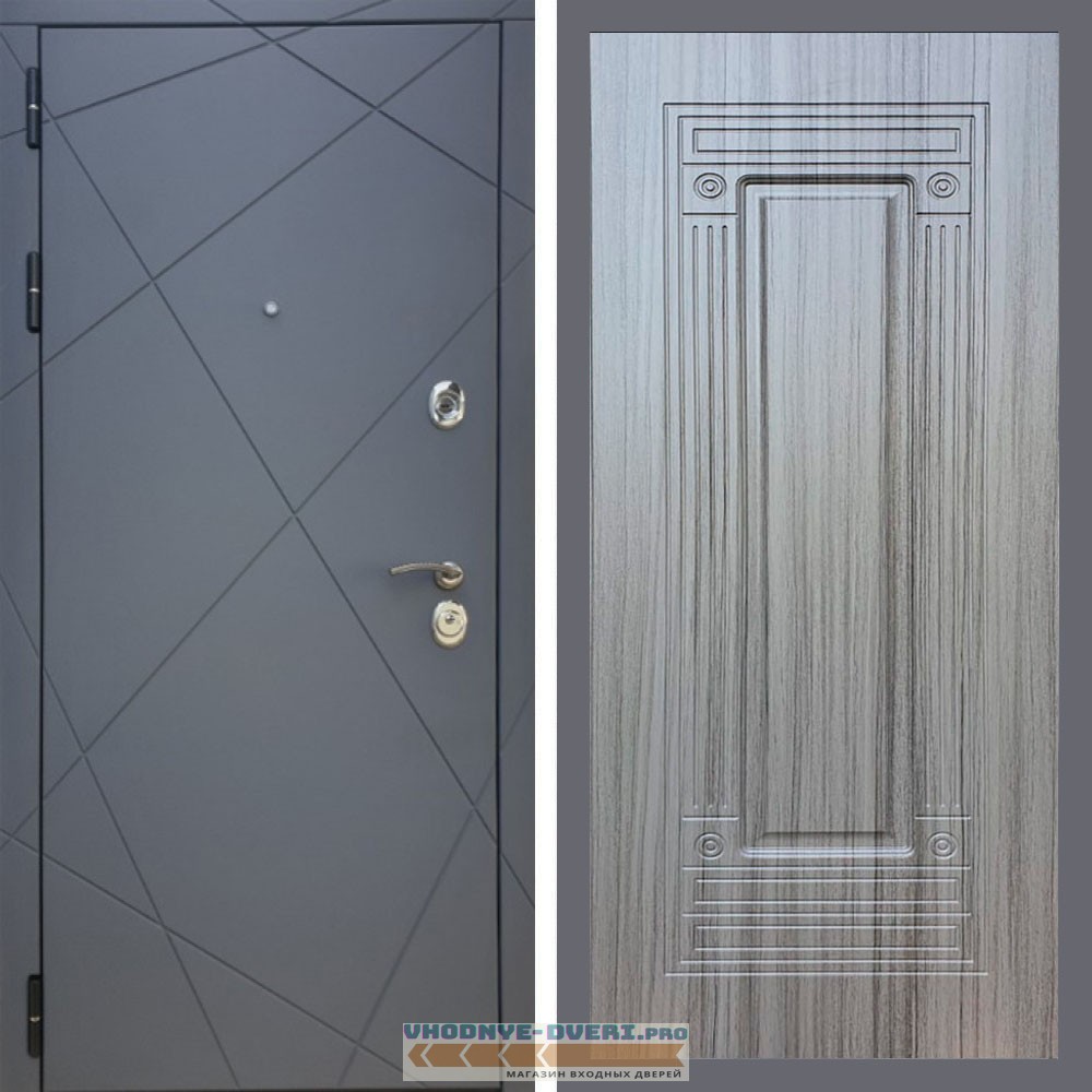 Входная дверь REX (Рекс) 13 Силк Титан ФЛ-4 сандал серый