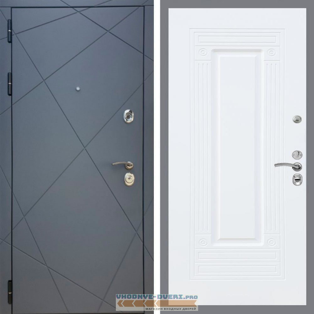 Входная дверь REX (Рекс) 13 Силк Титан ФЛ-4 Белый матовый