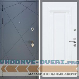 Входная дверь REX (Рекс) 13 Силк Титан ФЛ-4 Белый матовый