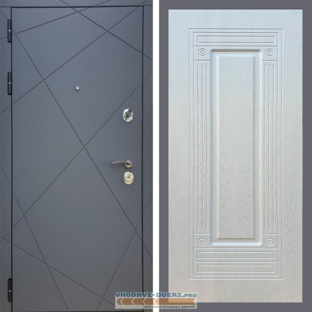 Входная дверь REX (Рекс) 13 Силк Титан ФЛ-4 ясень белый