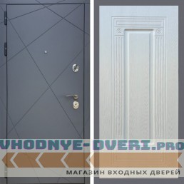 Входная дверь REX (Рекс) 13 Силк Титан ФЛ-4 ясень белый