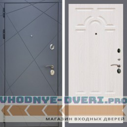 Входная дверь REX (Рекс) 13 Силк Титан ФЛ-58 Беленый дуб