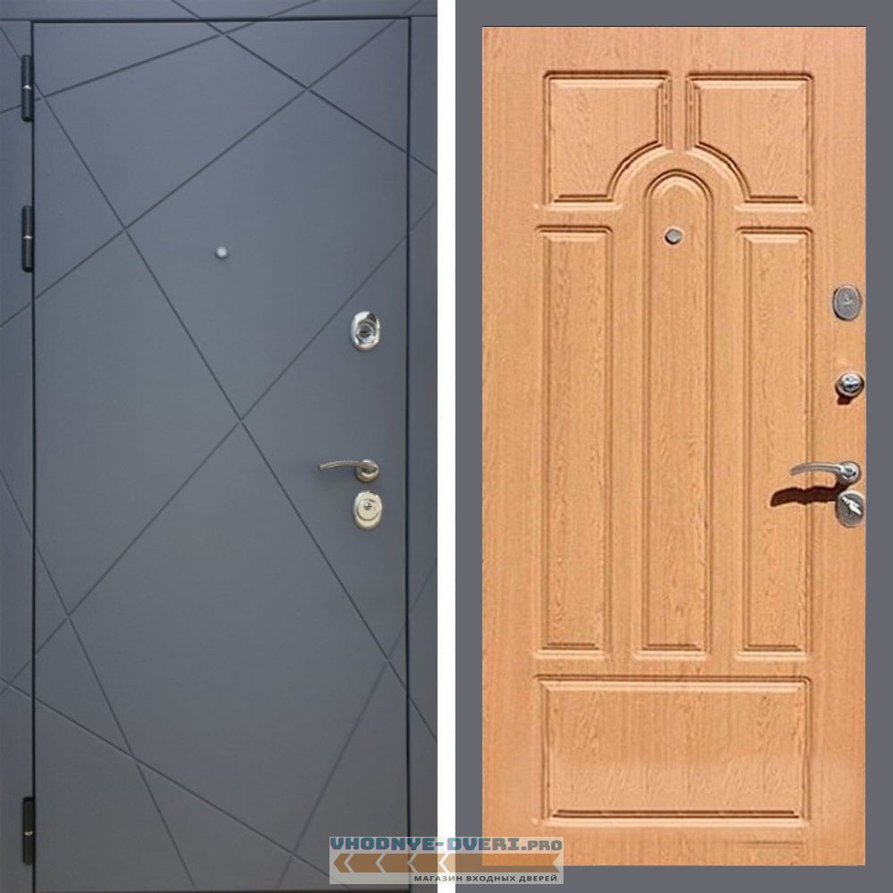 Входная дверь REX (Рекс) 13 Силк Титан ФЛ-58 дуб светлый