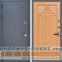 Входная дверь REX (Рекс) 13 Силк Титан ФЛ-58 дуб светлый