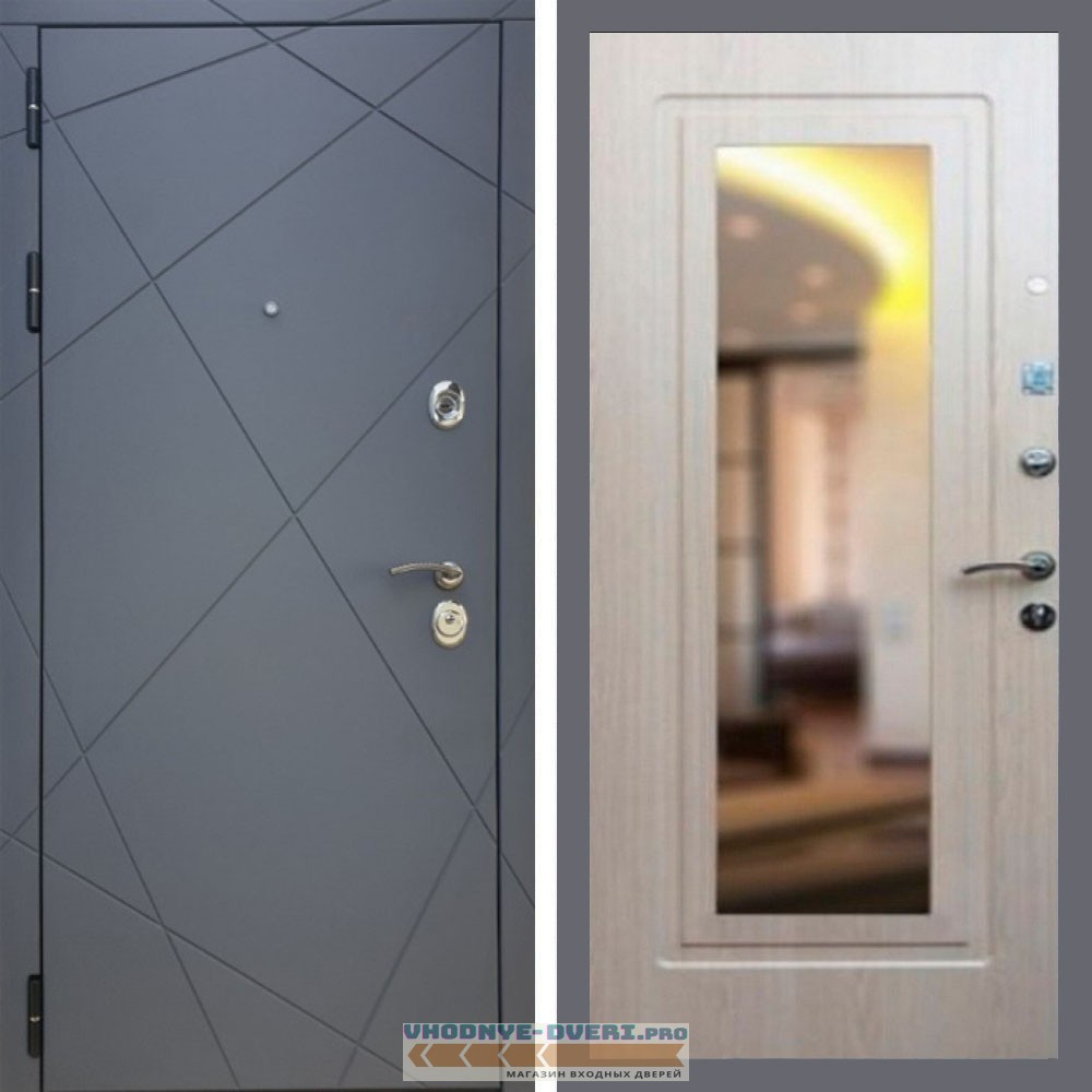 Входная дверь REX (Рекс) 13 Силк Титан ФЛЗ-120 беленый дуб