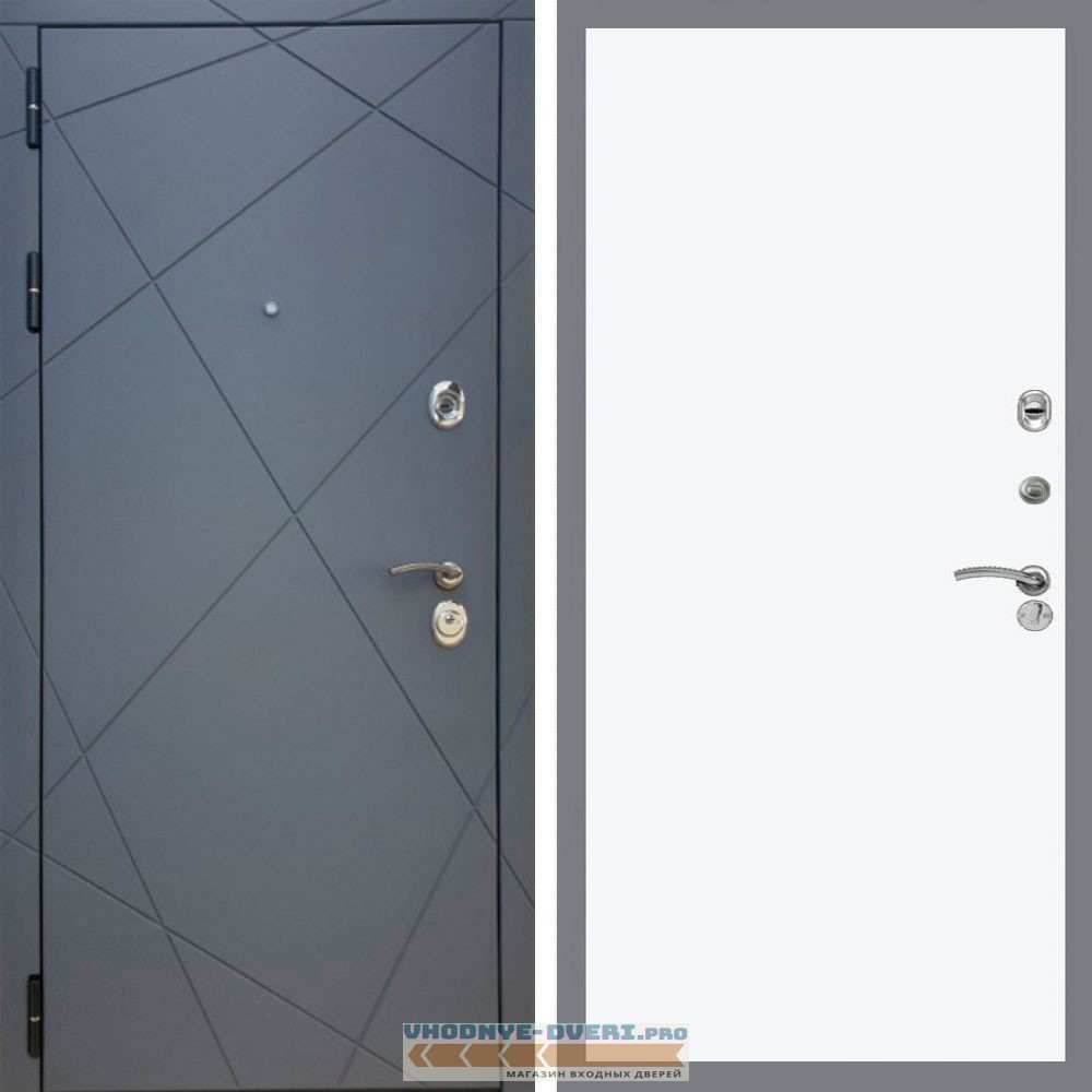 Входная дверь REX (Рекс) 13 Силк Титан Гладкая белый матовый