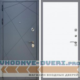 Входная дверь REX (Рекс) 13 Силк Титан Гладкая белый матовый