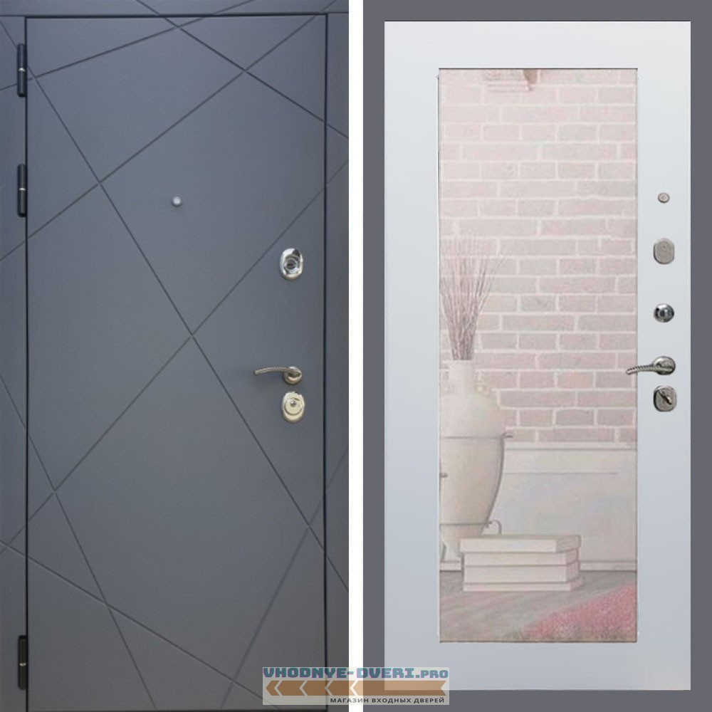 Входная дверь REX (Рекс) 13 Силк Титан пастораль белый матовый