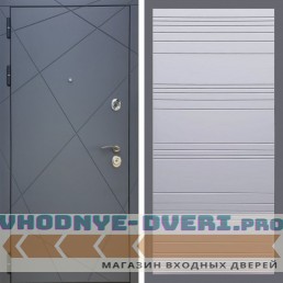 Дверь REX (Рекс) 13 Силк Титан полоски горизонтальные силк титан