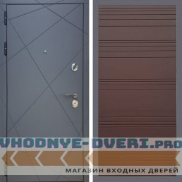 Дверь REX (Рекс) 13 Силк Титан полоски горизонтальные ясень шоколадный