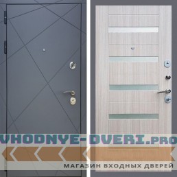 Входная дверь REX (Рекс) 13 Силк Титан СБ-14 сандал светлый белое стекло