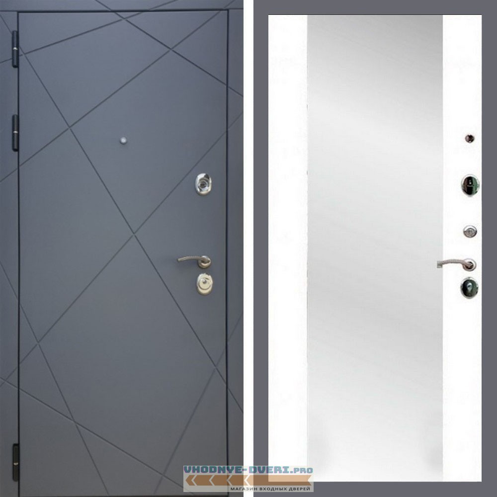 Входная дверь REX (Рекс) 13 Силк Титан сб-16 белый матовый