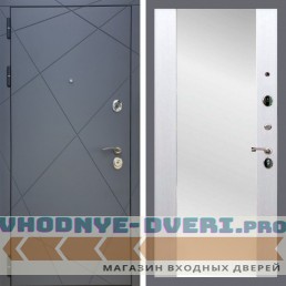 Входная дверь REX (Рекс) 13 Силк Титан сб-16 белый ясень