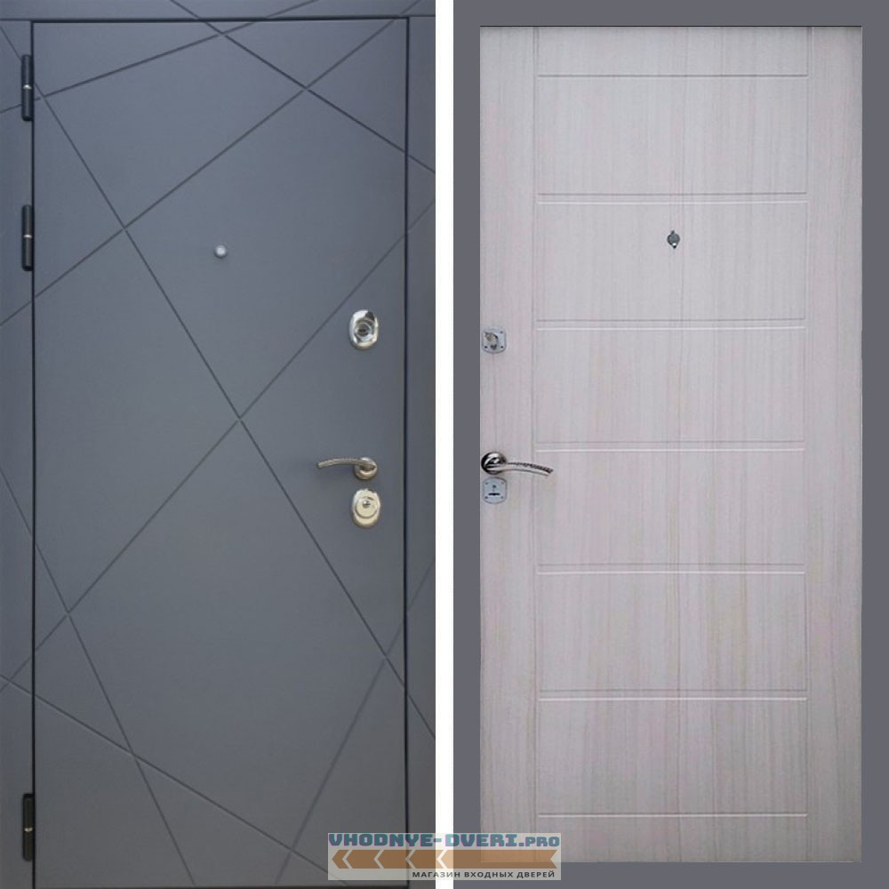 Входная дверь REX (Рекс) 13 Силк Титан сити 6 мм сандал светлый