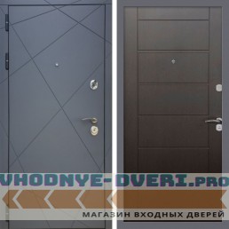 Входная дверь REX (Рекс) 13 Силк Титан сити 6 мм венге