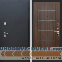 Входная дверь REX (Рекс) 1А Муар Чёрный B03 молдинг эковенге