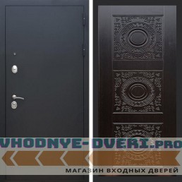 Входная дверь REX (Рекс) 1А Муар Чёрный д-18 венге