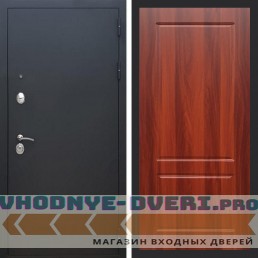 Входная дверь REX (Рекс) 1А Муар Чёрный фл-117 итальянский орех