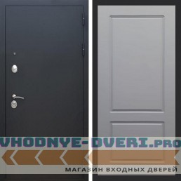 Входная дверь REX (Рекс) 1А Муар Чёрный фл-117 силк титан